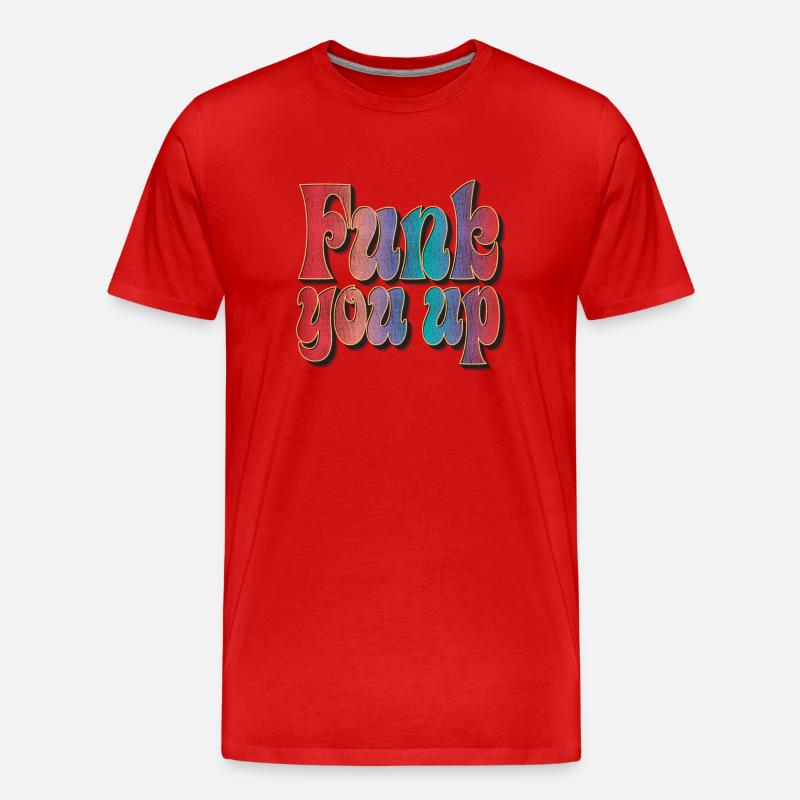 Funk you up - Männer Premium Bio T-Shirt - Rot