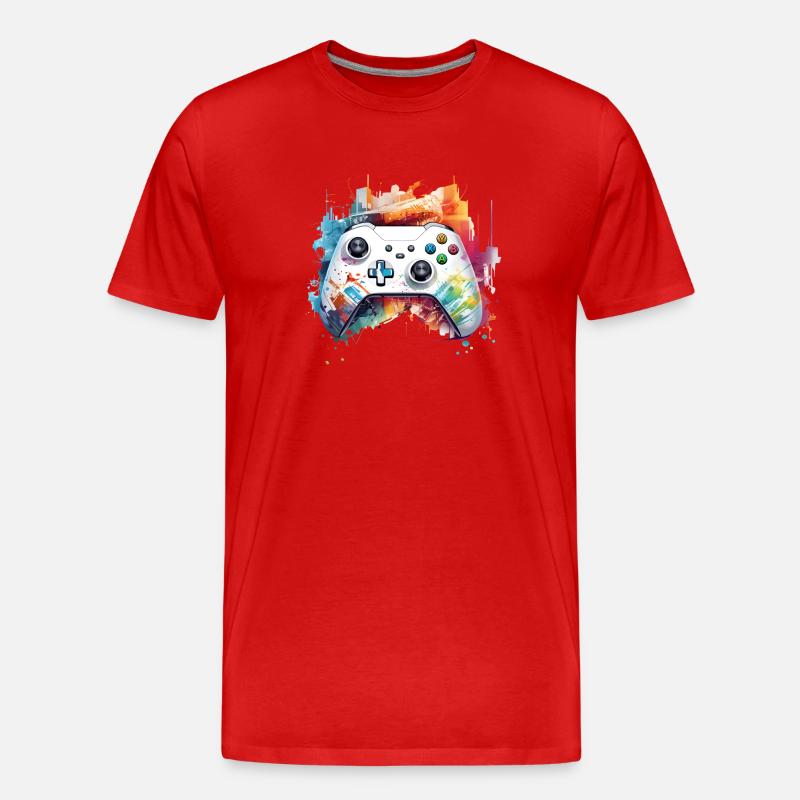 Master Controller - Unikalny design! - Ekologiczna koszulka męska Premium - czerwony