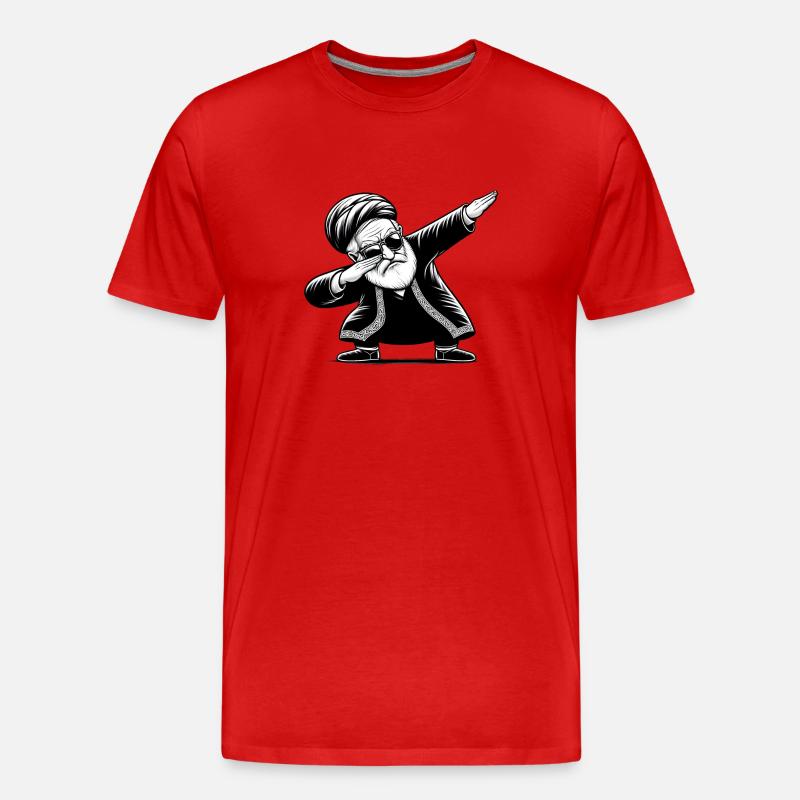 Akhound faisant du dab - Iran - Männer Premium Bio T-Shirt - Rot