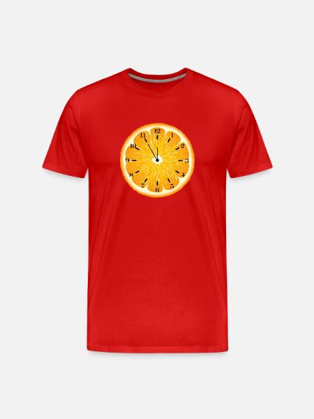 It's Orange Time - Men's Premium Organic T-Shirt - red