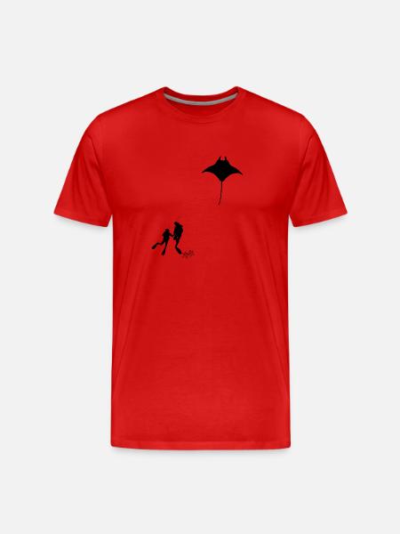 Diving - Men's Premium Organic T-Shirt - red