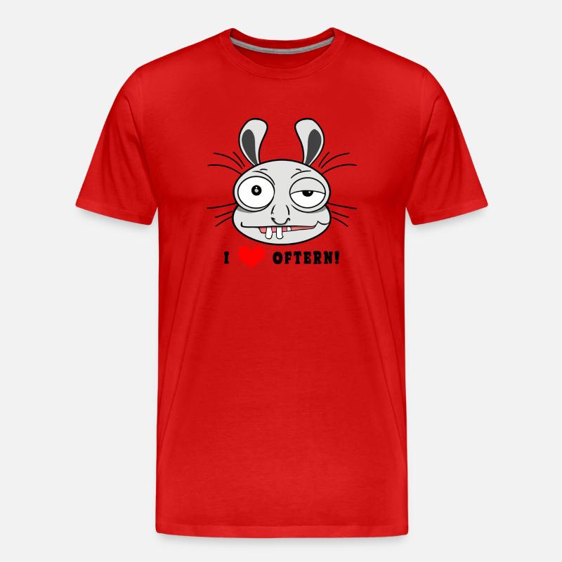 Funny Bunny - Männer Premium Bio T-Shirt - Rot