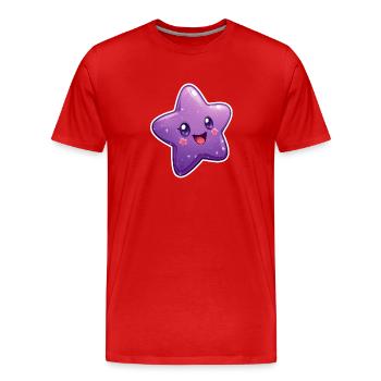 Star - Men's Premium Organic T-Shirt - red - Front - Damien (186cm)
