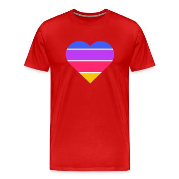 Listen To my Heart - T-shirt bio Premium Homme - rouge - Devant - Damien (186cm)