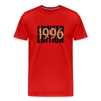 1996 Vintage - Männer Premium Bio T-Shirt - Rot - Vorne - Damien (186cm)