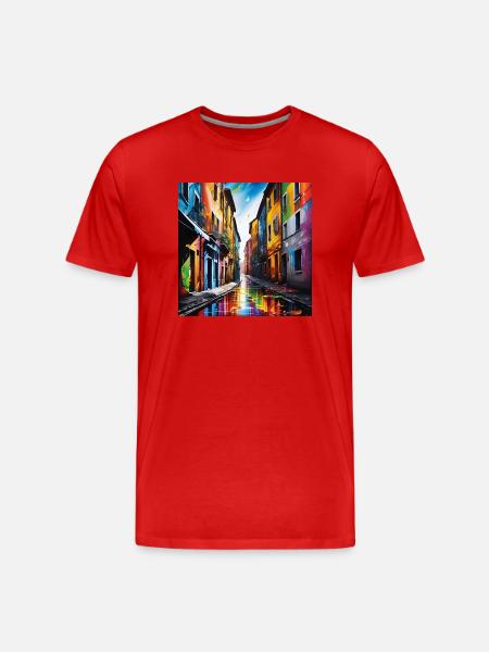 Fantastic Roads - Men's Premium Organic T-Shirt - red