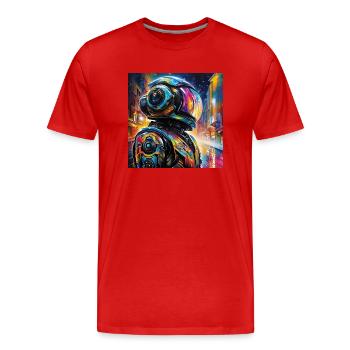 Astronaute - T-shirt bio Premium Homme - rouge - Devant - Damien (186cm)
