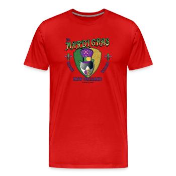 Mardi Gras Krewe Paintball Wisard - Men's Premium Organic T-Shirt - red - Front - Damien (186cm)