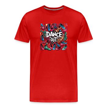 Rhythm in Motion - Men's Premium Organic T-Shirt - red - Front - Damien (186cm)