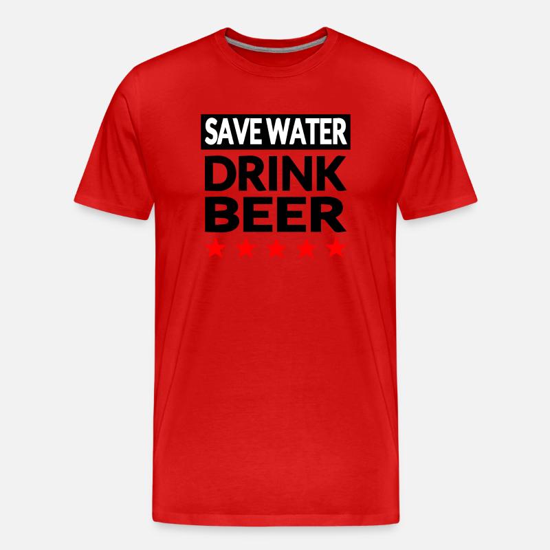 Bier - Männer Premium Bio T-Shirt - Rot