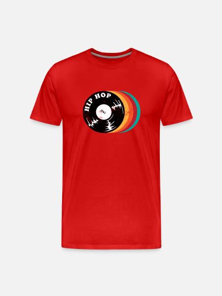 Hip Hop Vinyl - Men's Premium Organic T-Shirt - red