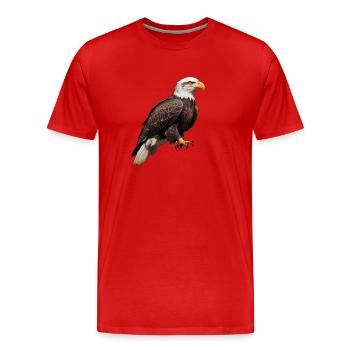 Schöner Weißkopfseeadler - Männer Premium Bio T-Shirt - Rot - Vorne - Damien (186cm)
