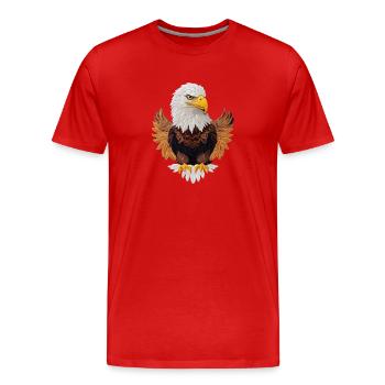 Beau pygargue à tête blanche - T-shirt bio Premium Homme - rouge - Devant - Damien (186cm)