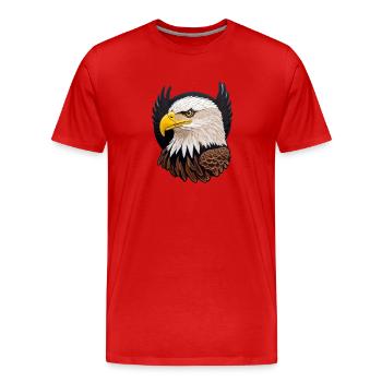Beau pygargue à tête blanche - T-shirt bio Premium Homme - rouge - Devant - Damien (186cm)