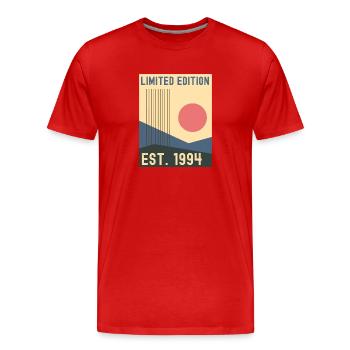 Millésime 1994 - T-shirt bio Premium Homme - rouge - Devant - Damien (186cm)