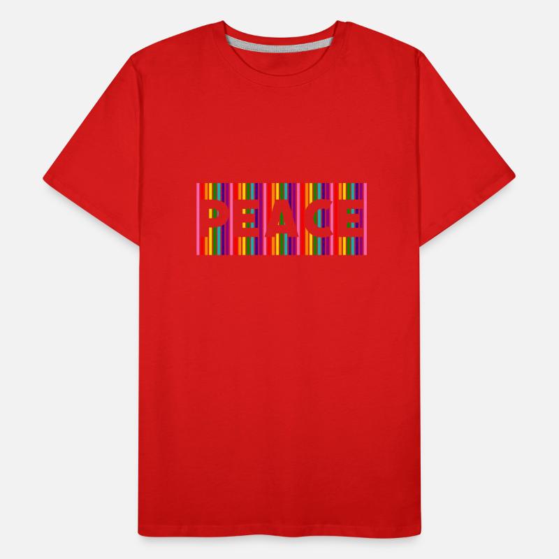 Pride Peace Männer Premium Bio T-Shirt