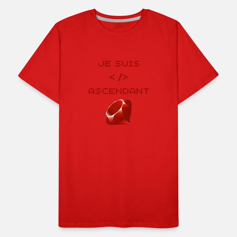 Sviluppatore web Ruby Maglietta ecologica premium da uomo