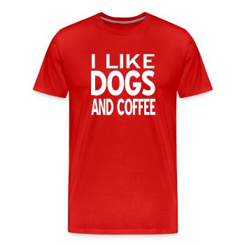 Canine - Men's Premium Organic T-Shirt - red - Front - Damien (186cm)