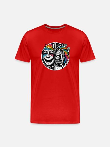 Die Maske 14_80 - Männer Premium Bio T-Shirt - Rot