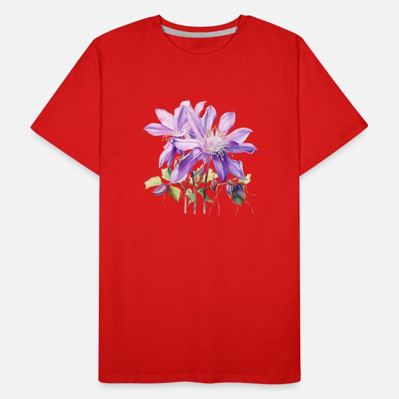 Akelei Blume Männer Premium Bio T-Shirt