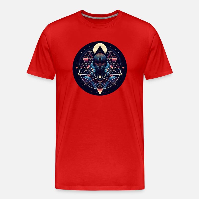 Raumfahrer - Männer Premium Bio T-Shirt - Rot