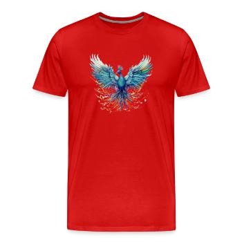 Oiseau fantastique - T-shirt bio Premium Homme - rouge - Devant - Damien (186cm)