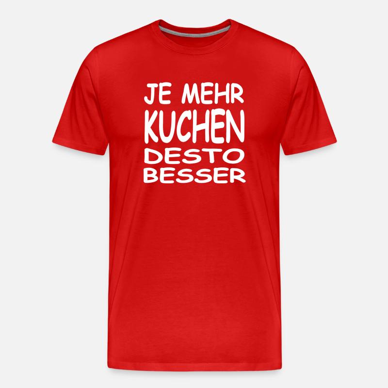 Kuchen - Männer Premium Bio T-Shirt - Rot