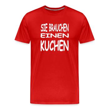 Gâteau - T-shirt bio Premium Homme - rouge - Devant - Damien (186cm)