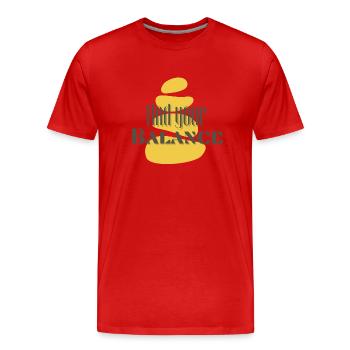 Trouvez votre solde - T-shirt bio Premium Homme - rouge - Devant - Damien (186cm)