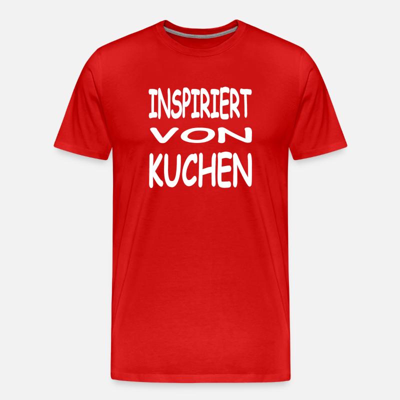 Kuchen - Männer Premium Bio T-Shirt - Rot