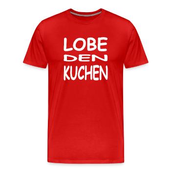 Gâteau - T-shirt bio Premium Homme - rouge - Devant - Damien (186cm)