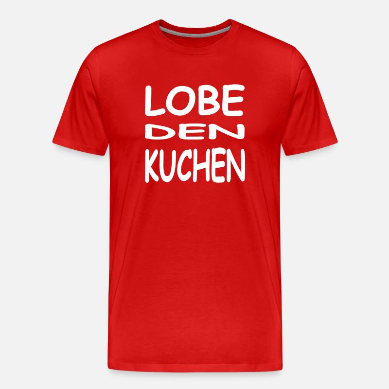 Kuchen - Männer Premium Bio T-Shirt - Rot