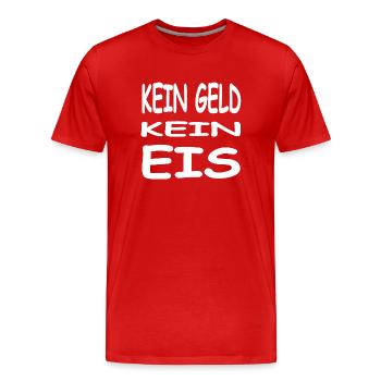 Eis - Männer Premium Bio T-Shirt - Rot - Vorne - Damien (186cm)