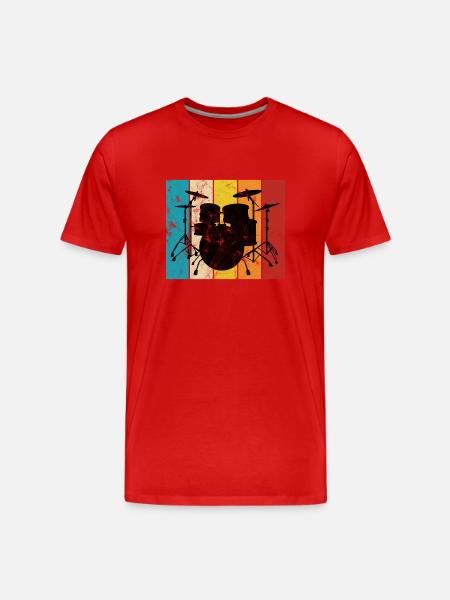Drummer Drummer Drum Gift - Men's Premium Organic T-Shirt - red