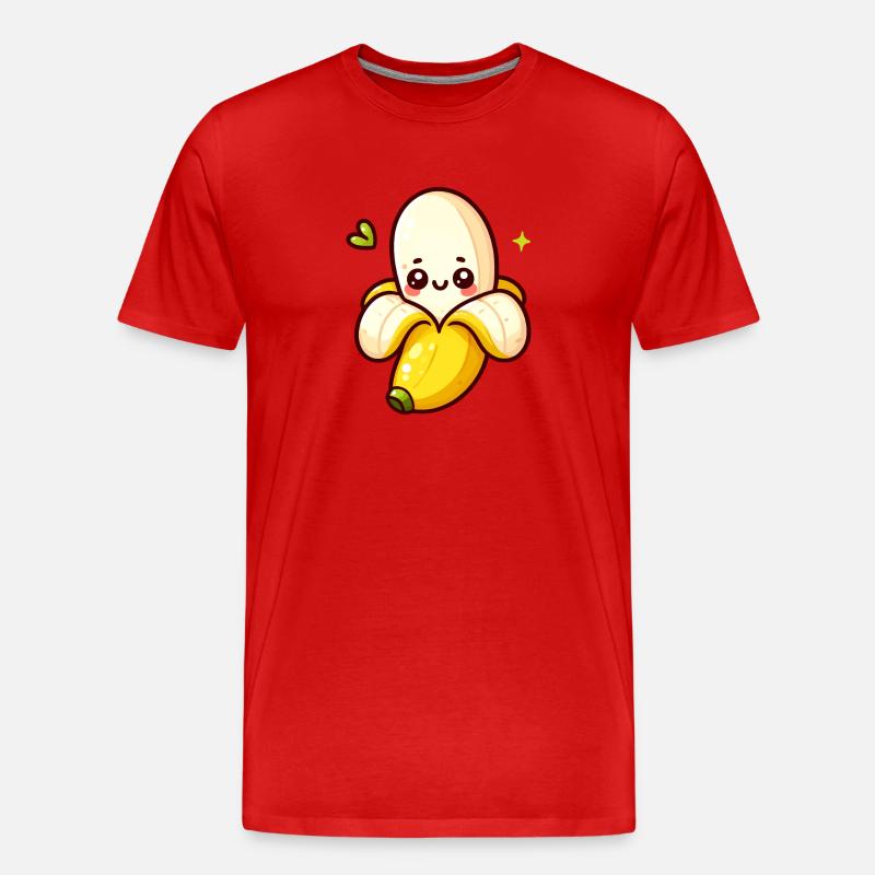 Kleine Banane - Männer Premium Bio T-Shirt - Rot