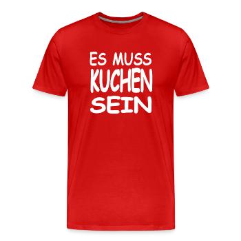 Gâteau - T-shirt bio Premium Homme - rouge - Devant - Damien (186cm)