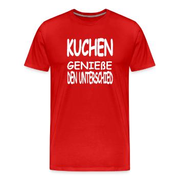 Gâteau - T-shirt bio Premium Homme - rouge - Devant - Damien (186cm)