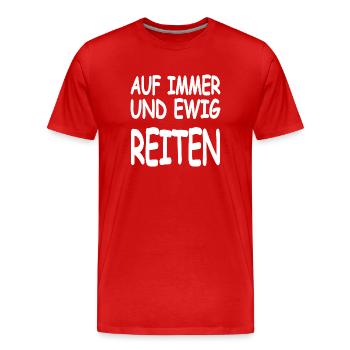 Ride - Men's Premium Organic T-Shirt - red - Front - Damien (186cm)