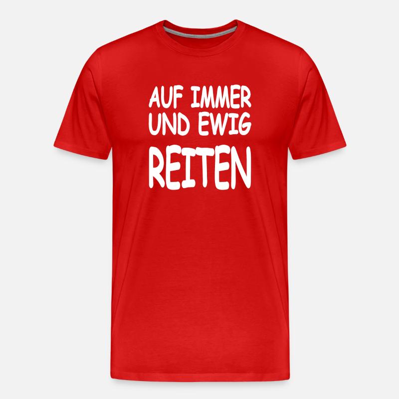 Reiten - Männer Premium Bio T-Shirt - Rot