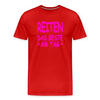 Ride - Men's Premium Organic T-Shirt - red - Front - Damien (186cm)
