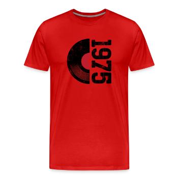 Millésime 1975 - T-shirt bio Premium Homme - rouge - Devant - Damien (186cm)