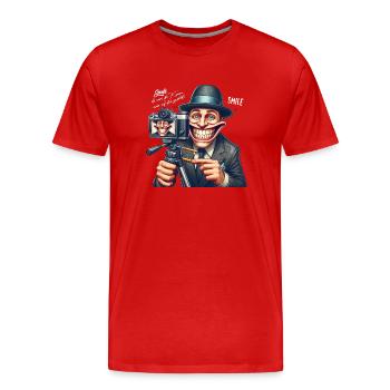 CamGlee - Édition toujours au point - T-shirt bio Premium Homme - rouge - Devant - Damien (186cm)