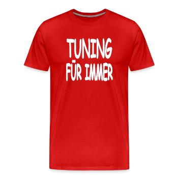 Tuning - Männer Premium Bio T-Shirt - Rot - Vorne - Damien (186cm)