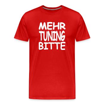 Tuning - Männer Premium Bio T-Shirt - Rot - Vorne - Damien (186cm)