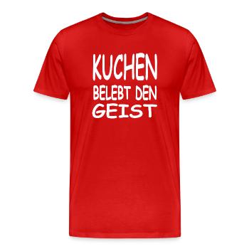 Gâteau - T-shirt bio Premium Homme - rouge - Devant - Damien (186cm)