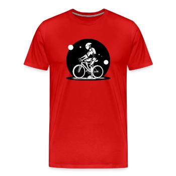 FAHRRAD-ROBOTER - Männer Premium Bio T-Shirt - Rot - Vorne - Damien (186cm)