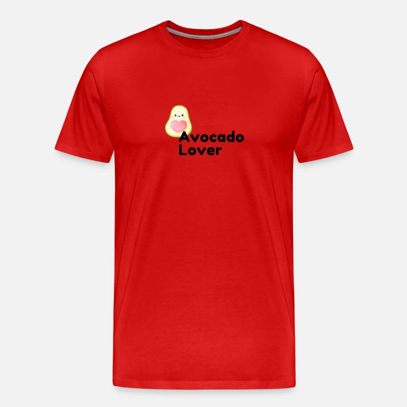 Avocado Lover - Männer Premium Bio T-Shirt - Rot