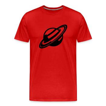 Ringplanet im Sonnensystem Universum - Männer Premium Bio T-Shirt - Rot - Vorne - Damien (186cm)