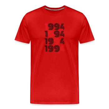 Millésime 1994 - T-shirt bio Premium Homme - rouge - Devant - Damien (186cm)