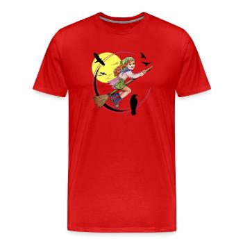 Little Witch - Men's Premium Organic T-Shirt - red - Front - Damien (186cm)